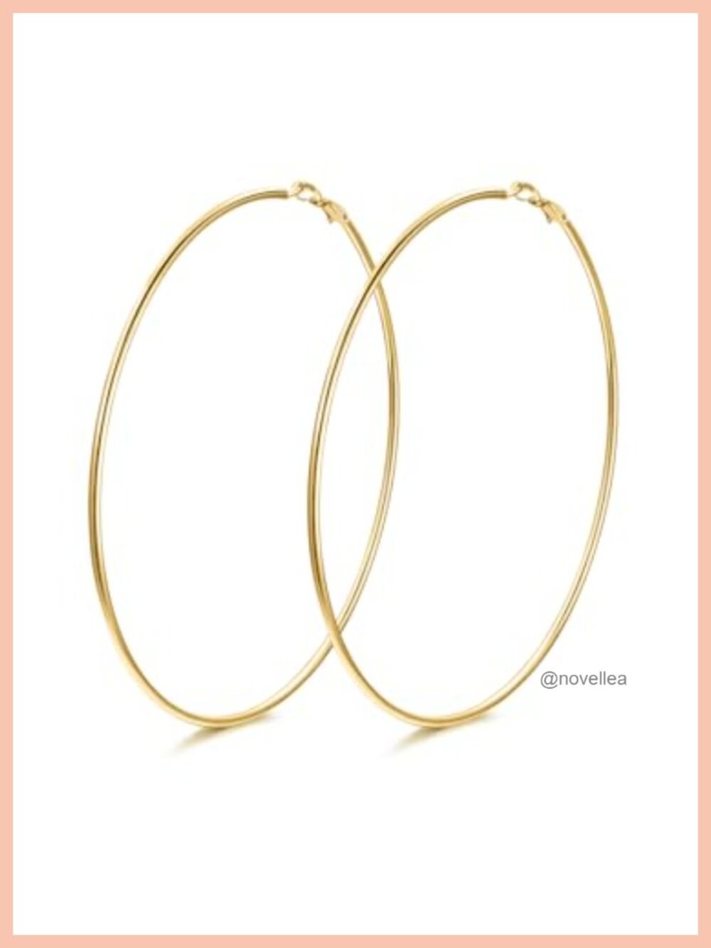 Extra Large 100mm Stainless Steel Hoop Earrings Statement Bold